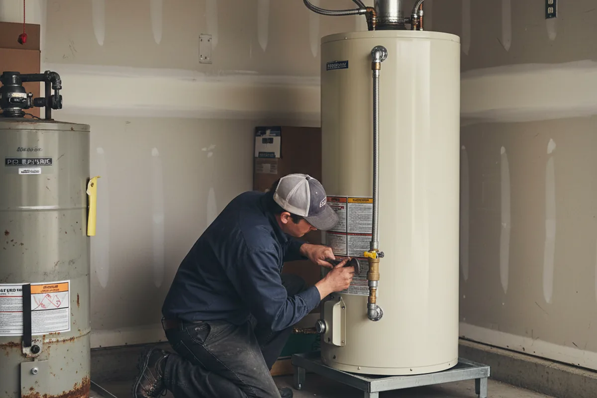 Water heater and shutoff valve replacement in Delmont